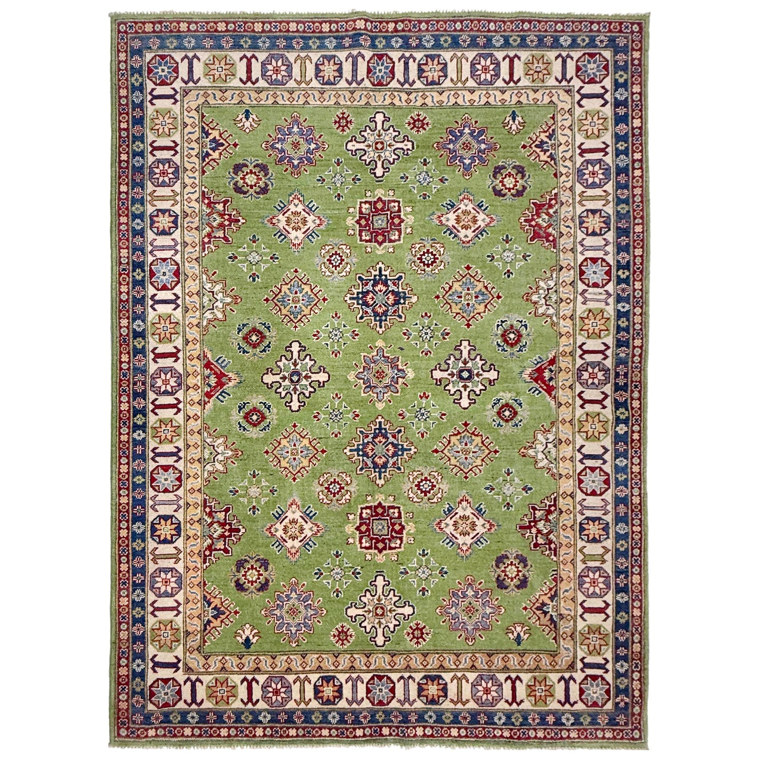 Hand Knotted Kazak Rug 5' 7" x 8' 0" (ft) - No. R37393