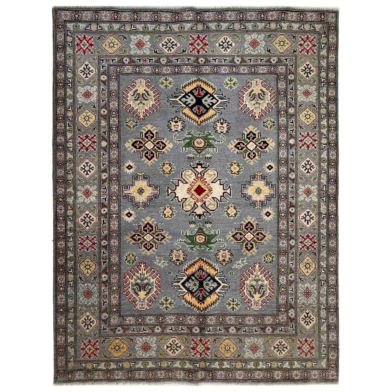 Hand Knotted Kazak Rug 4' 9" x 6' 4" (ft) - No. R37401