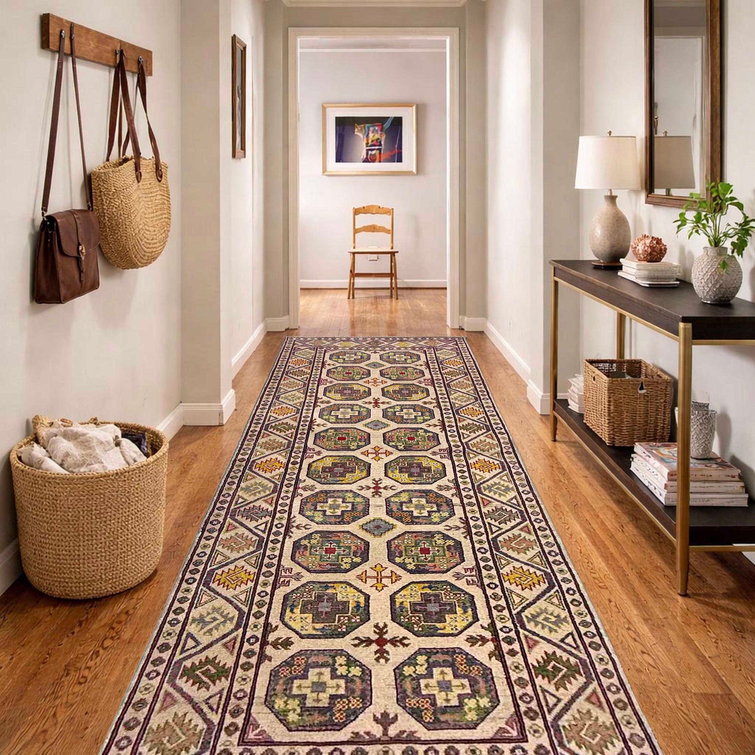 Traditional Style Waziri Rug Runner 3' 3" x 9' 9" (ft) - No. R37407