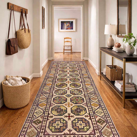 Traditional Style Waziri Rug Runner 3' 3" x 9' 9" (ft) - No. R37407