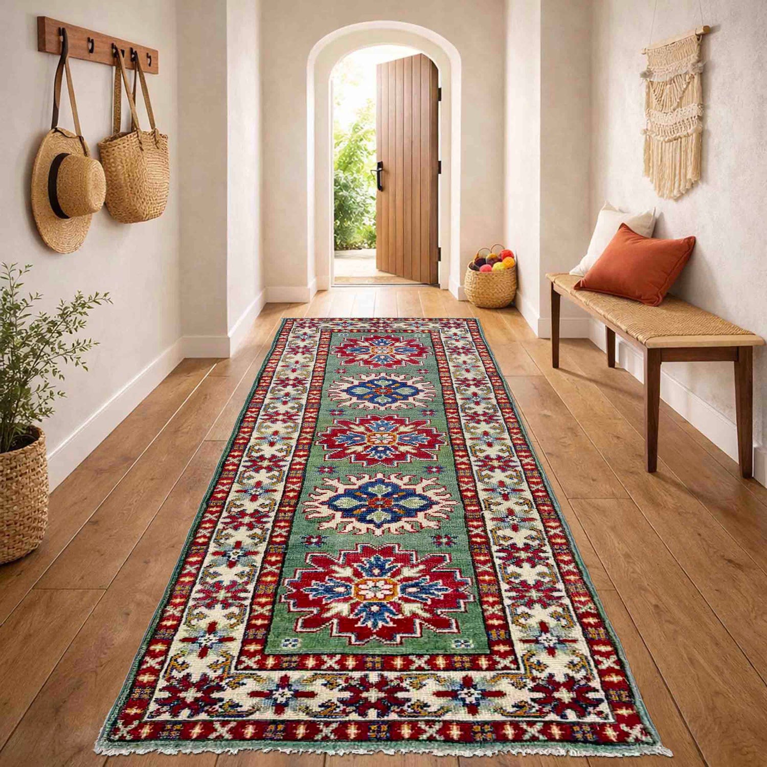 Oriental Kazak Runner 2' 0" x 6' 1" (ft) - No. R37412