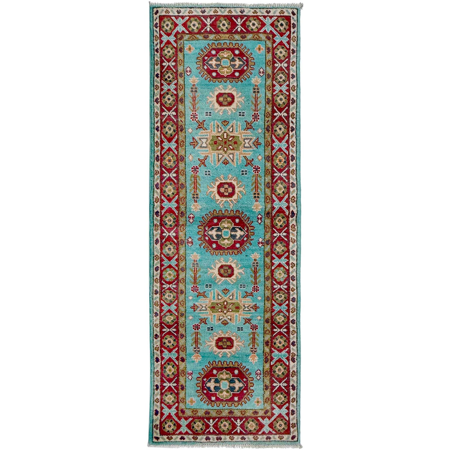 Hand Knotted Kazak Runner 1' 10" x 5' 7" (ft) - No. R37419