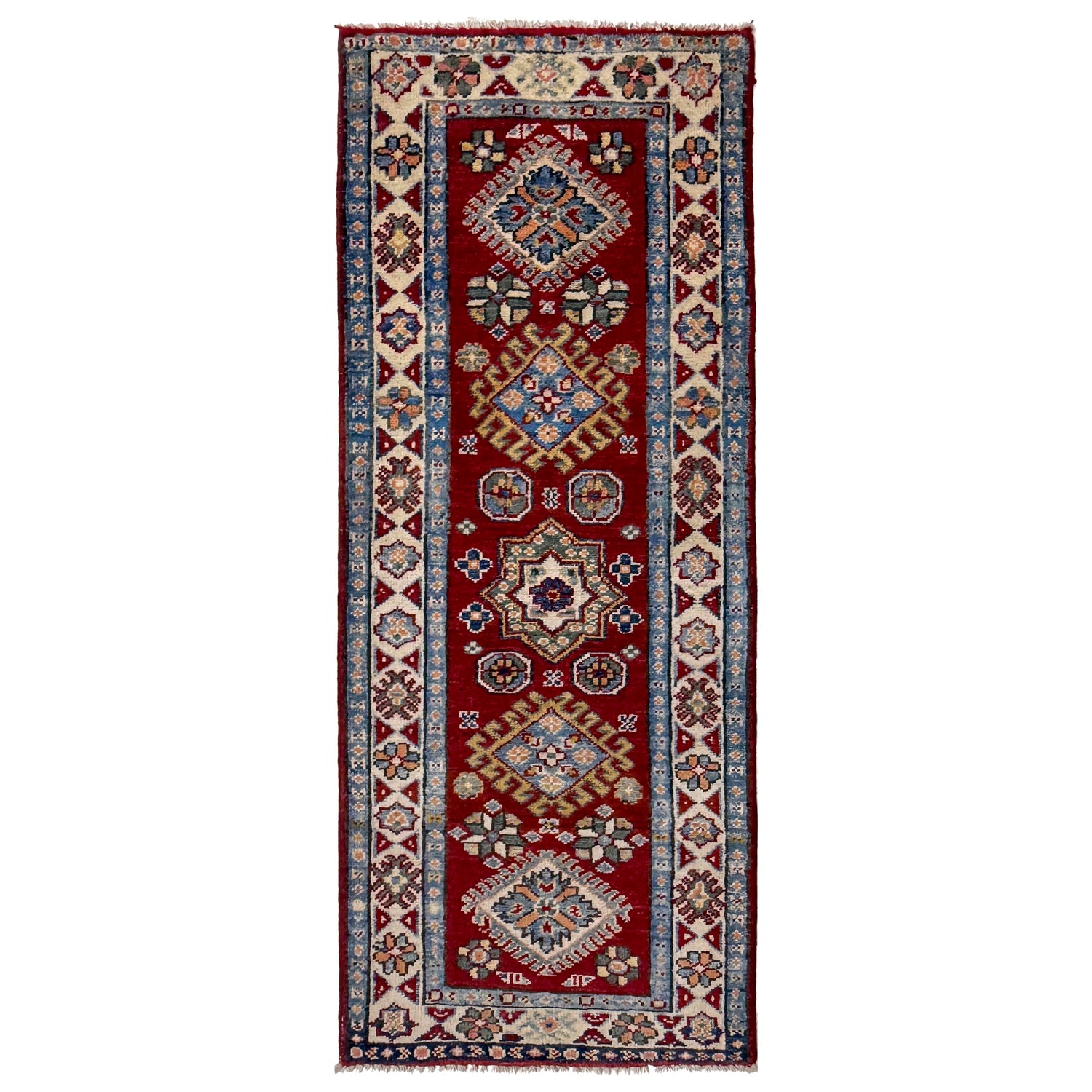Hand Knotted Kazak Runner 1' 10" x 5' 1" (ft) - No. R37420