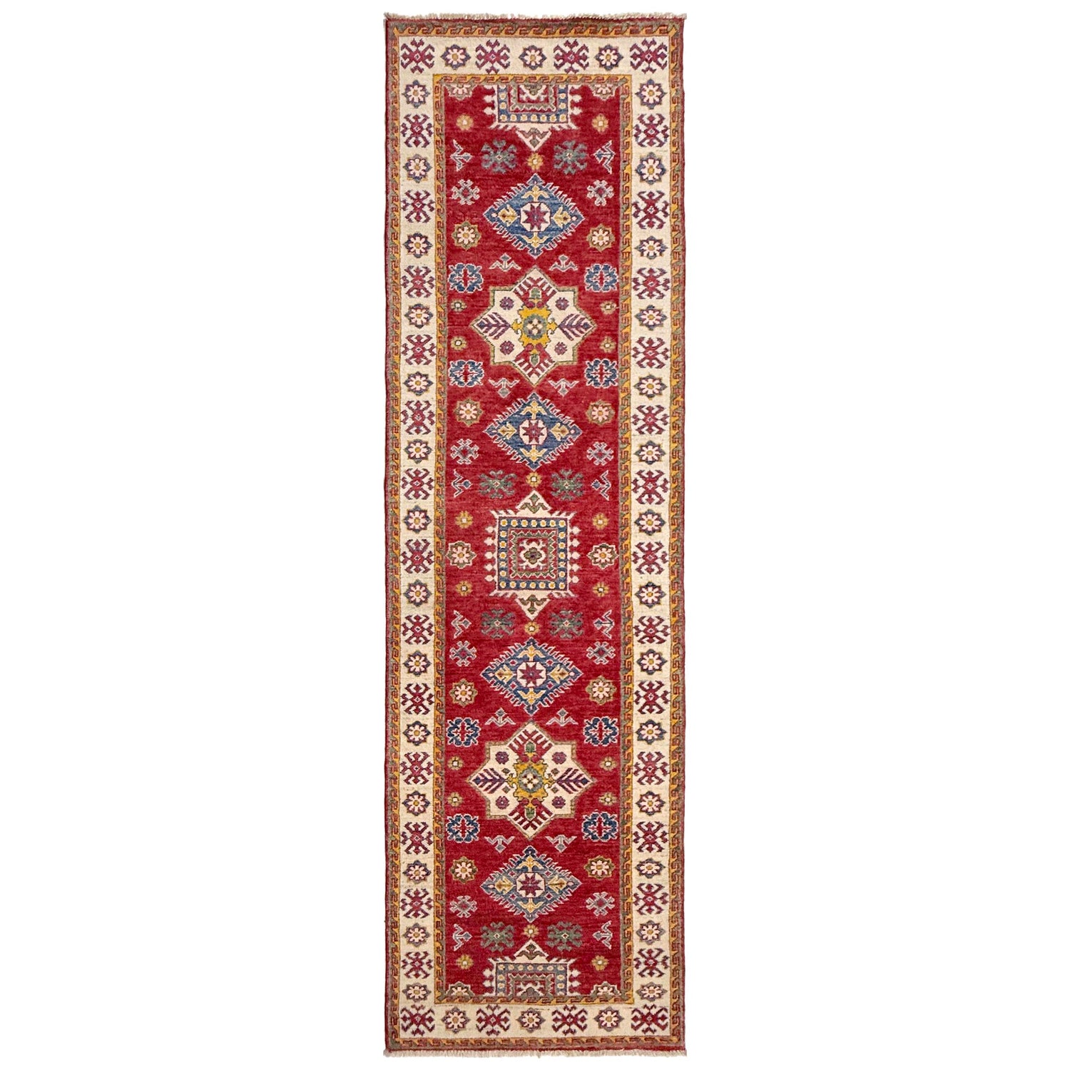 Red Color Kazak Runner 2' 6" x 9' 11" (ft) - No. R37426