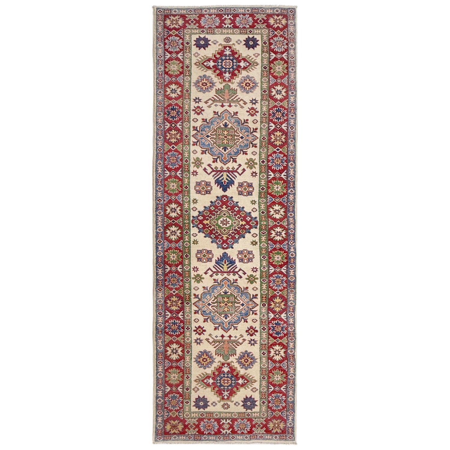 Hand Knotted Kazak Runner 2' 7" x 9' 9" (ft) - No. R37429