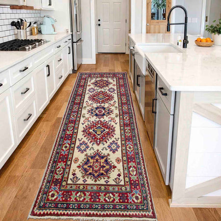 Ivory Color Kazak Runner 2' 7" x 6' 9" (ft) - No. R37430