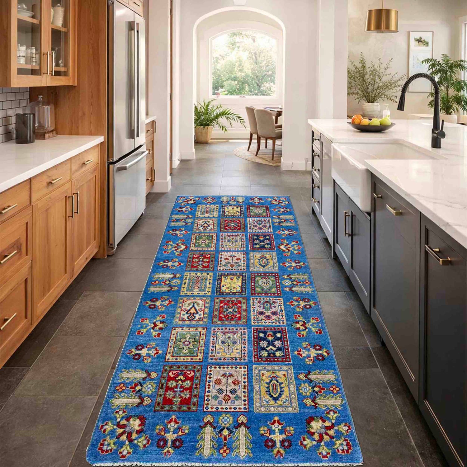 Blue Color Bakhtiar Runner 2' 8" x 6' 11" (ft) - No. R37431