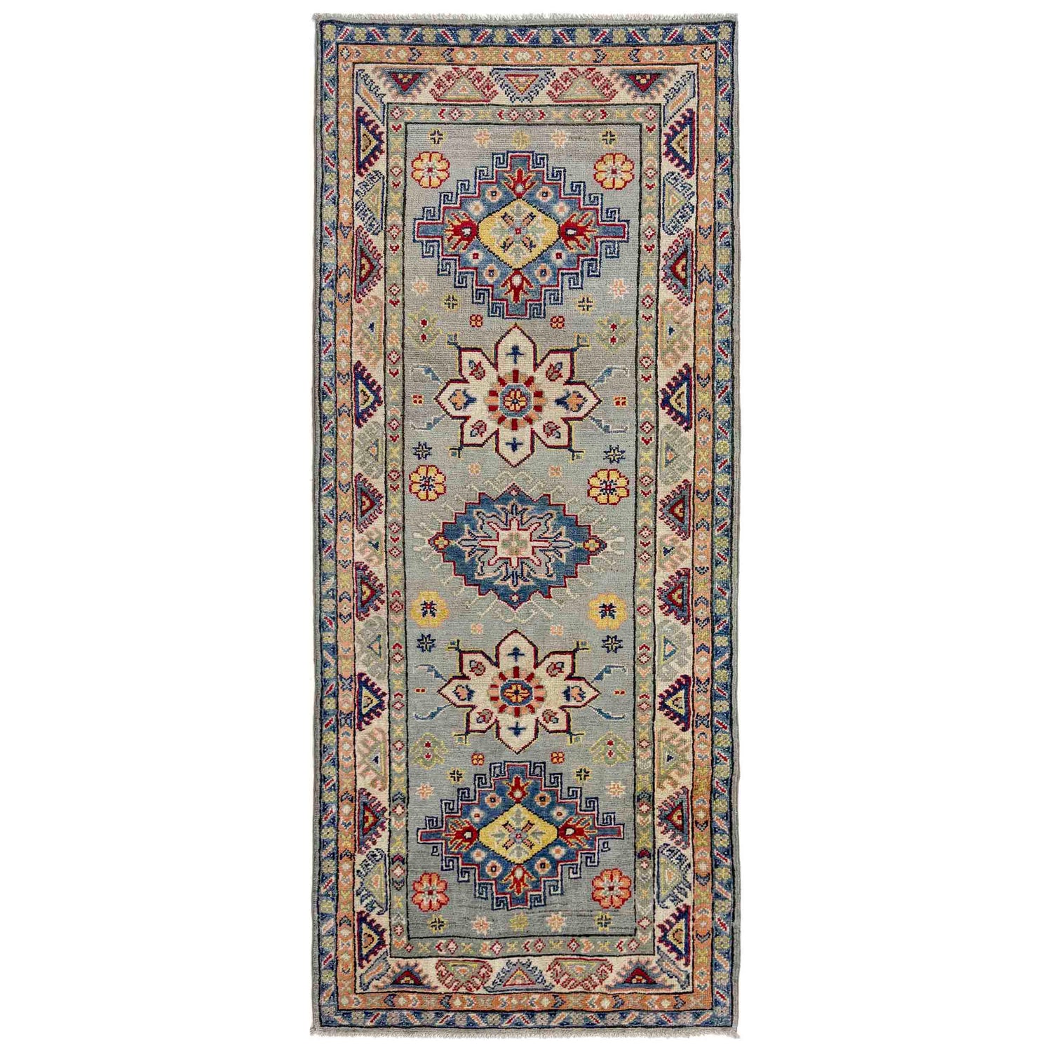 Hand Knotted Kazak Runner 2' 7" x 6' 6" (ft) - No. R37436