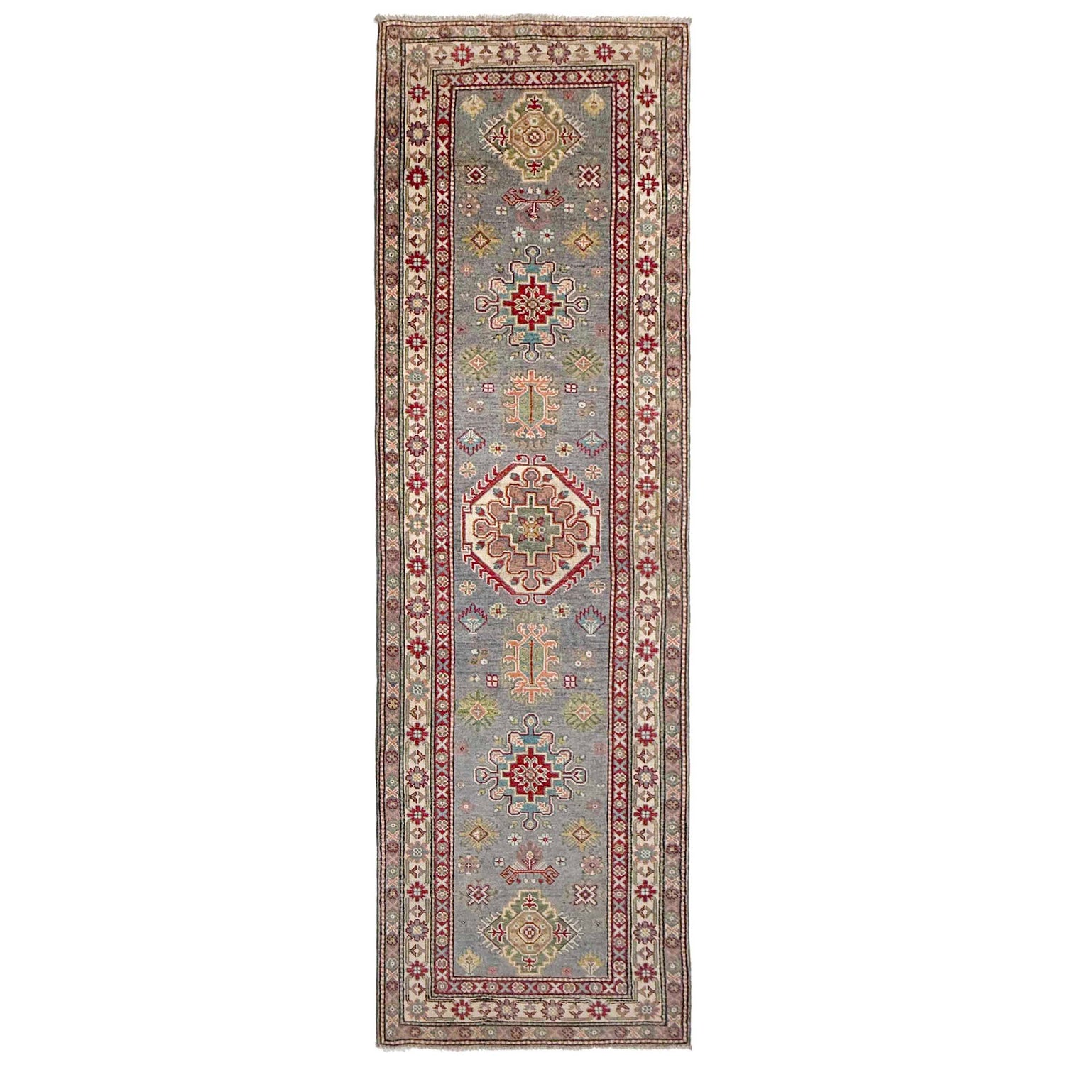 Hand Knotted Kazak Runner 2' 7" x 9' 7" (ft) - No. R37439