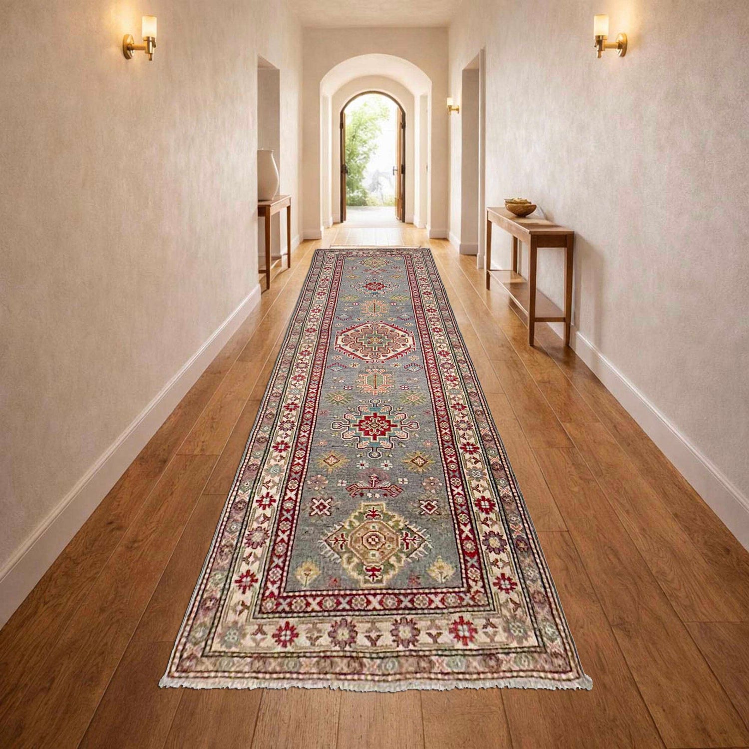 Hand Knotted Kazak Runner 2' 7" x 9' 7" (ft) - No. R37439