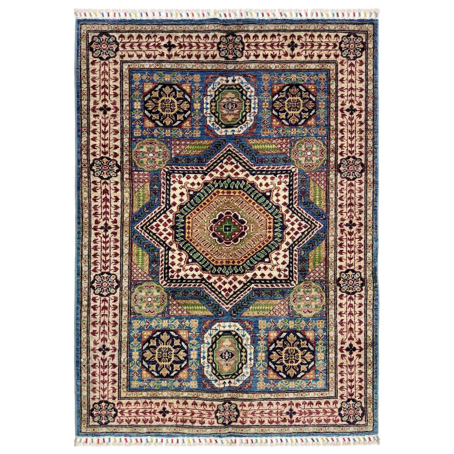 Luxury Handmade Mamluk Rug 3' 4" x 4' 10" (ft) - No. R37459