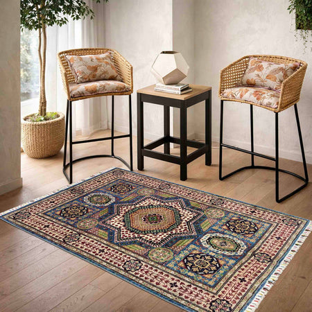 Luxury Handmade Mamluk Rug 3' 4" x 4' 10" (ft) - No. R37459