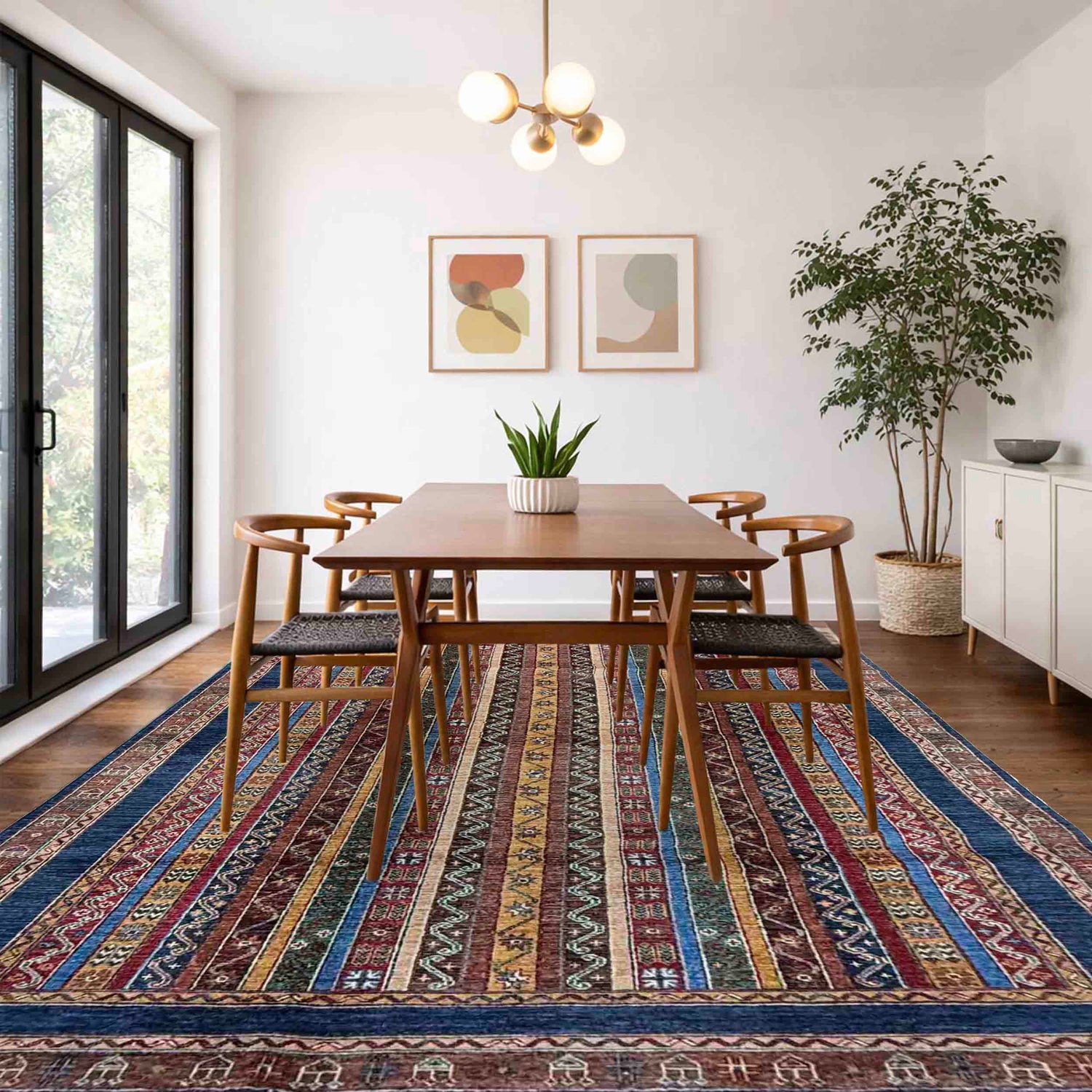 Oriental Shawl Design Luxury Carpet 5' 7" x 7' 9" (ft) - No. R37460