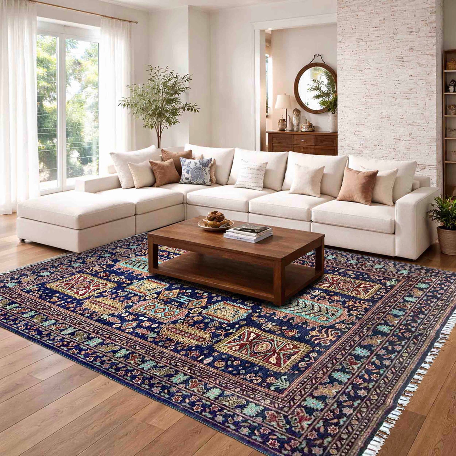 Premium Quality Kazak Rug 5' 6" x 7' 10" (ft) - No. R37462