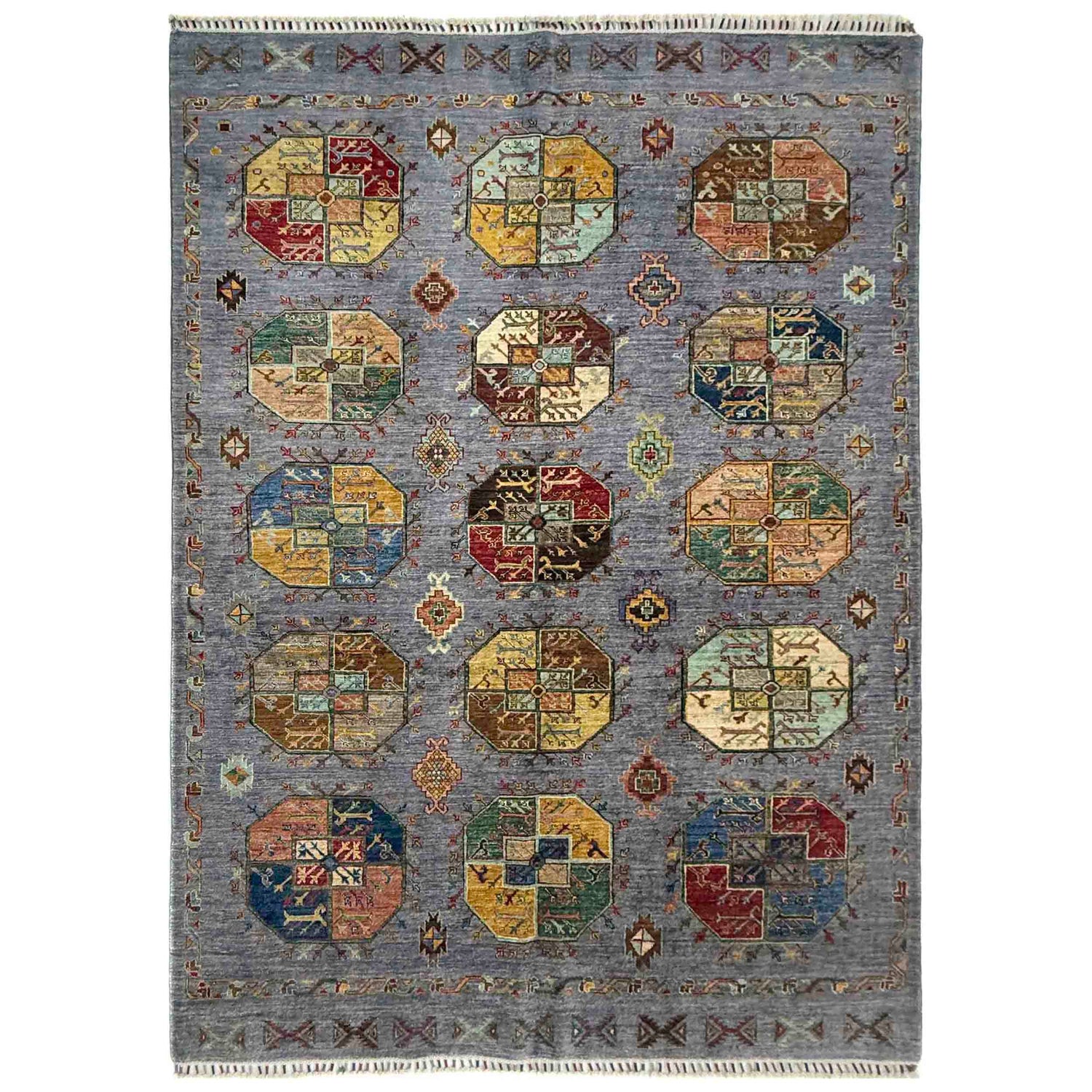 Luxury Waziri Hand-Knotted Rug 5' 9" x 7' 10" (ft) - No. R37463
