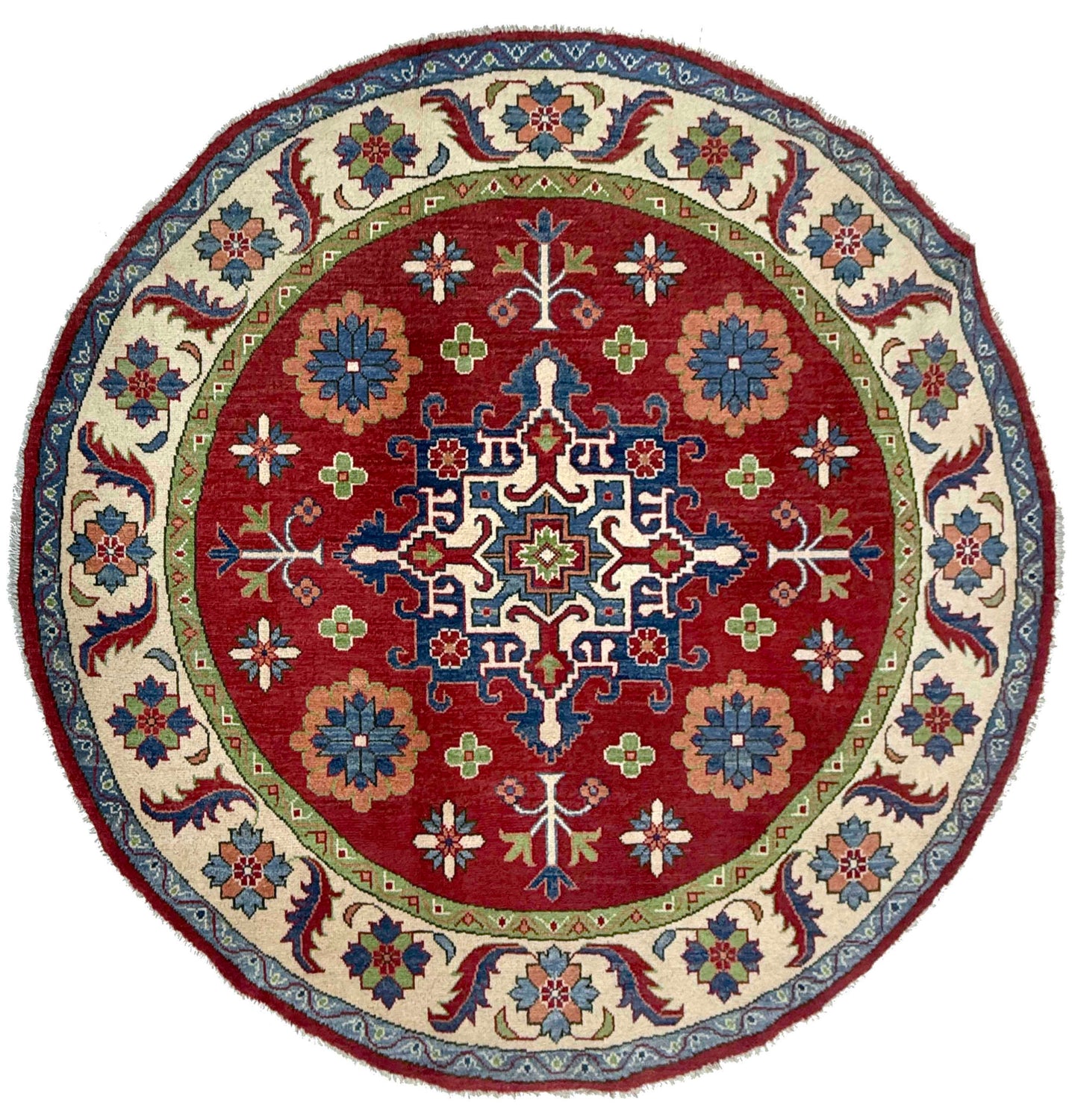 Handmade Kazak Round Carpet 5' 10" x 5' 10" (ft) - No. R37466