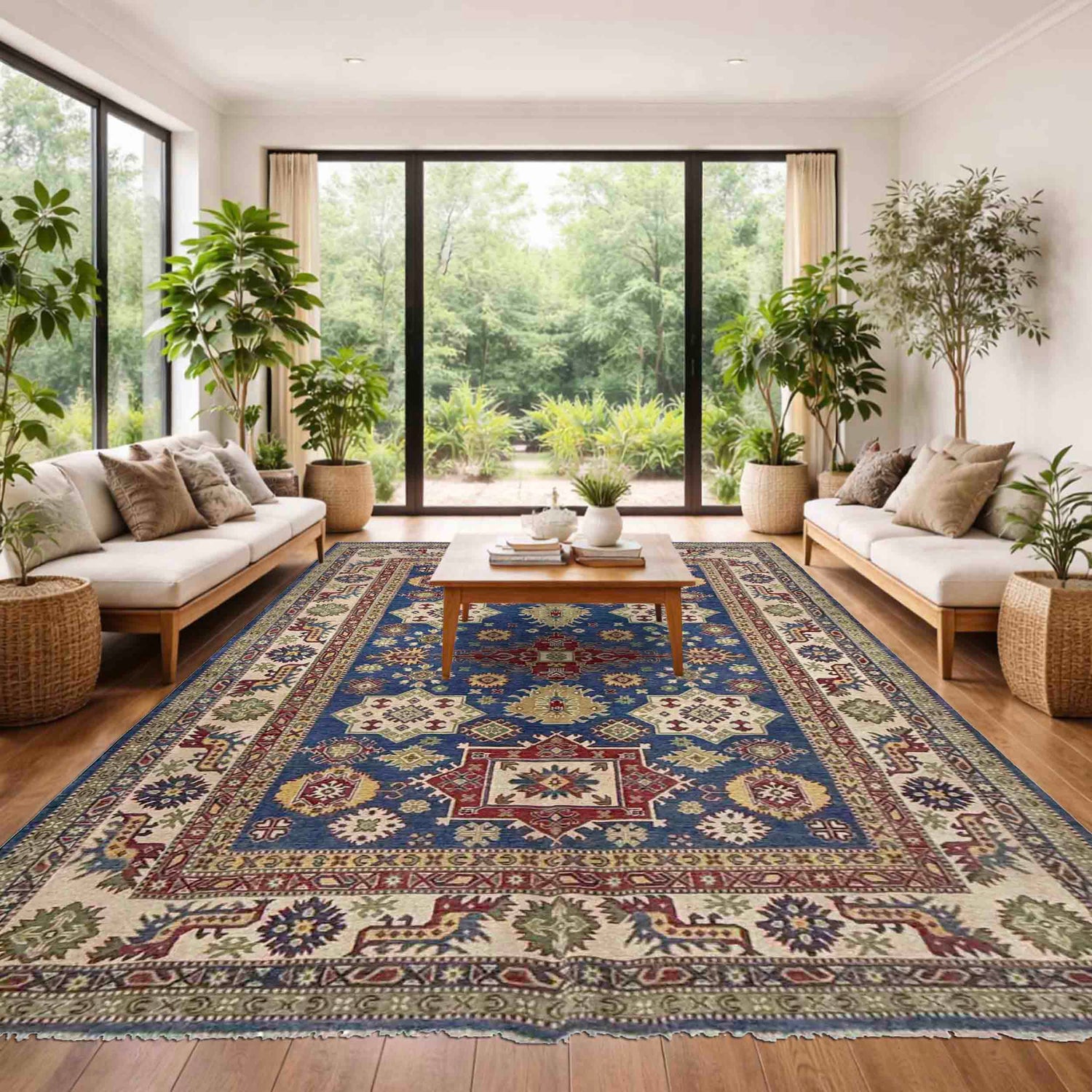 Oriental Kazak Rug 6' 6" x 10' 4" (ft) - No. R37467