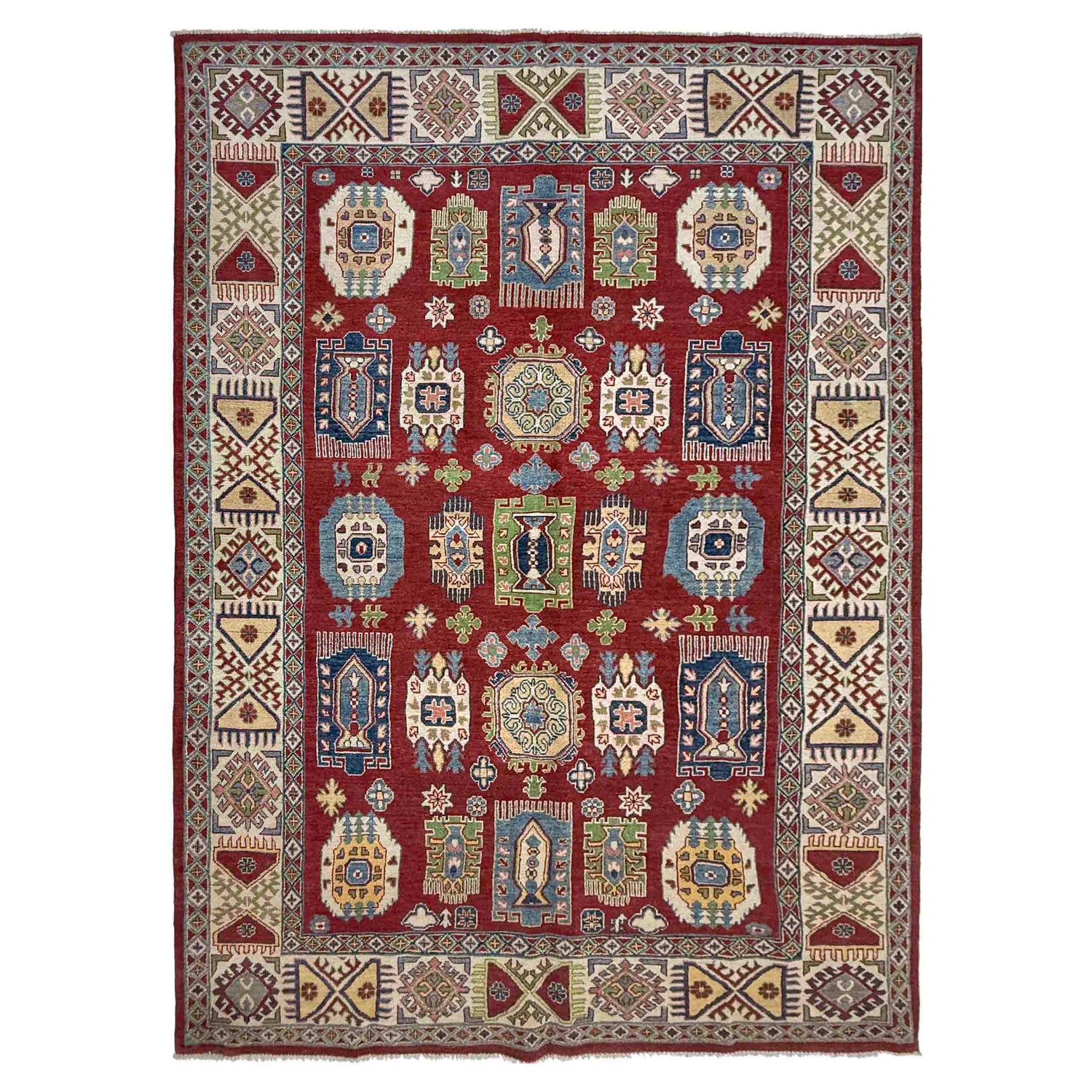 Hand Knotted Kazak Rug 6' 6" x 10' 1" (ft) - No. R37469