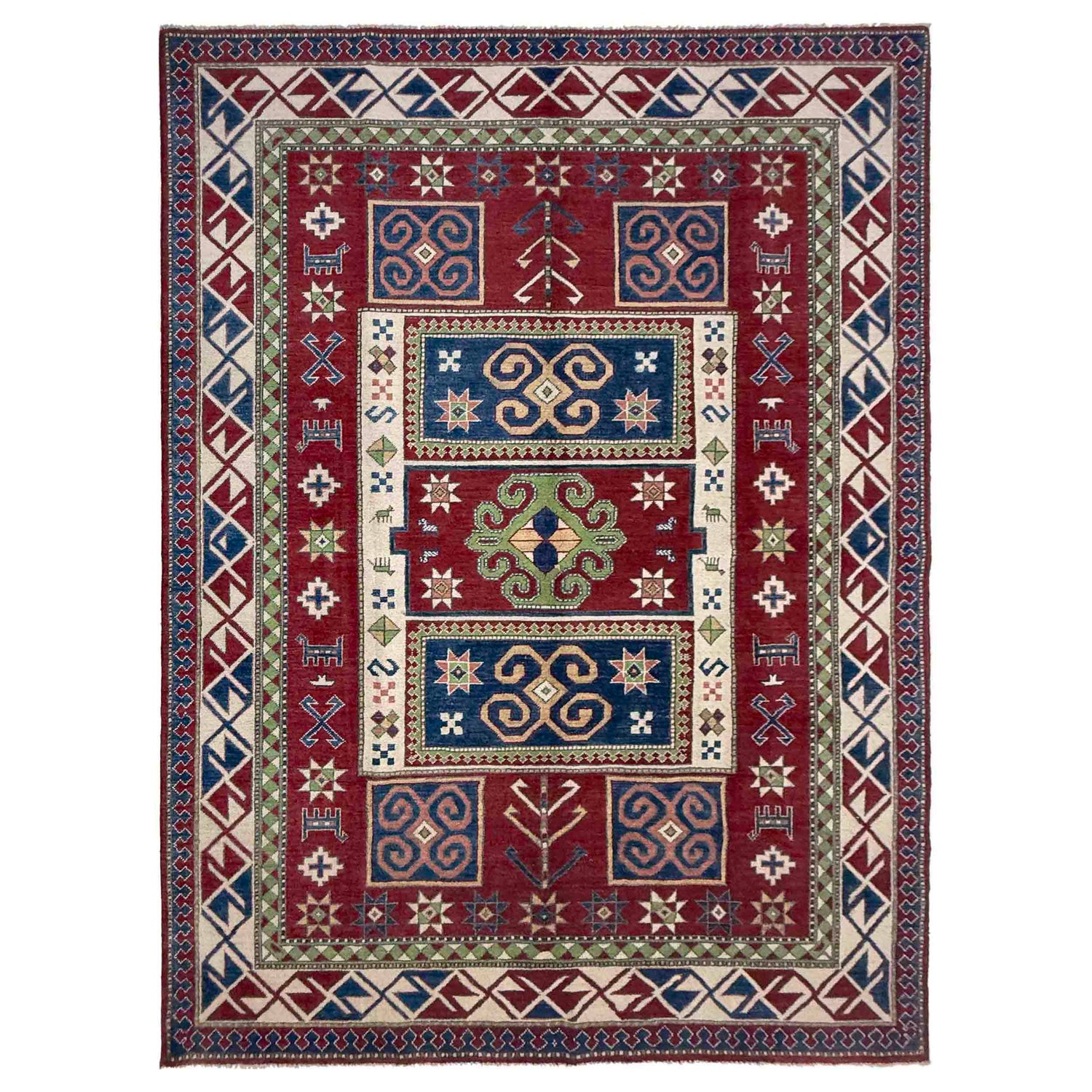 Oriental Kazak Rug 6' 4" x 9' 7" (ft) - No. R37472