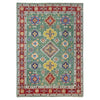 Green Color Kazak Rug 6' 9" x 10' 0" (ft) - No. R37475