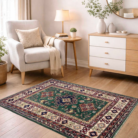 Oriental Kazak Rug 3' 1" x 4' 11" (ft)- No. R37482