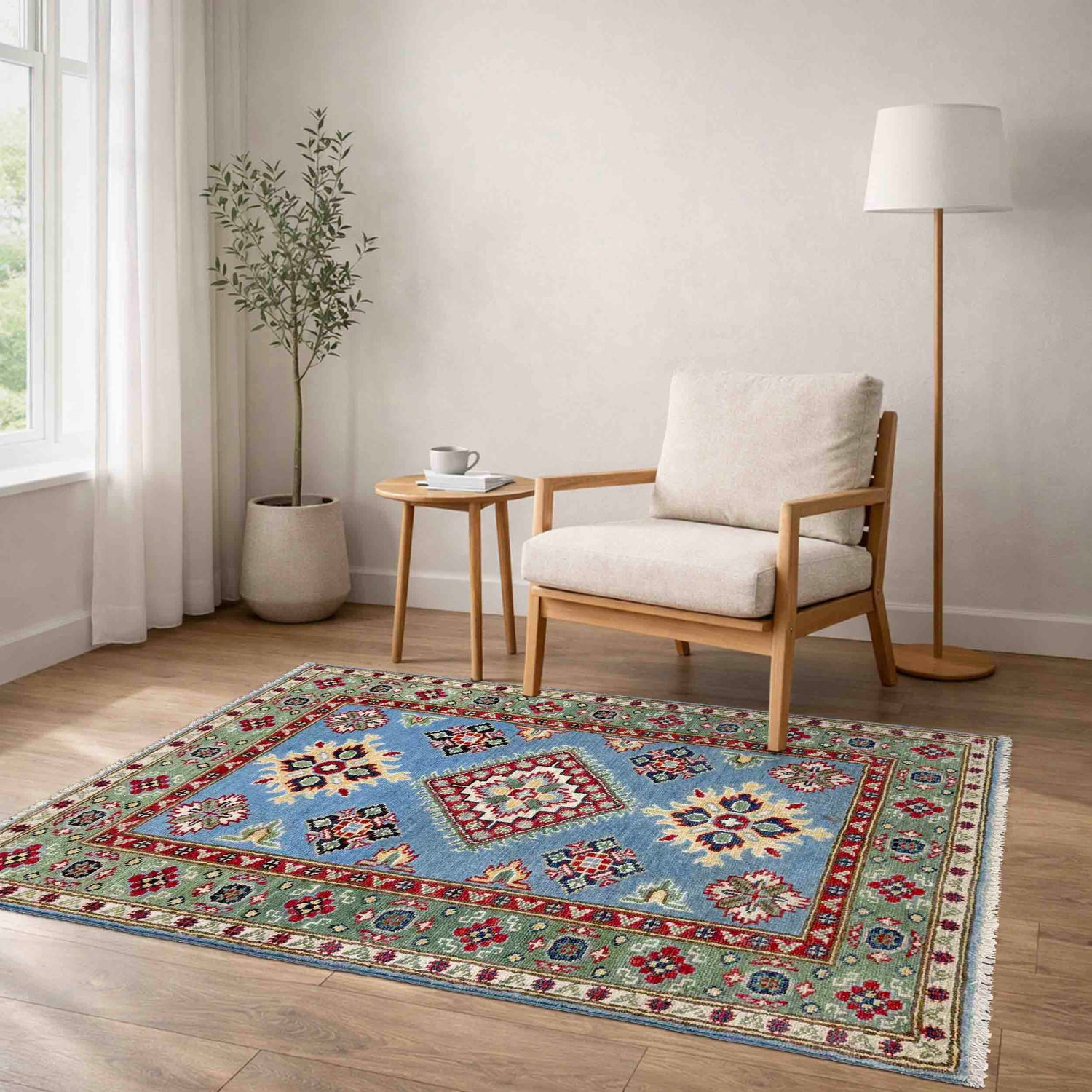 Oriental Kazak Rug 2' 7" x 3' 11" (ft) - No. R37485