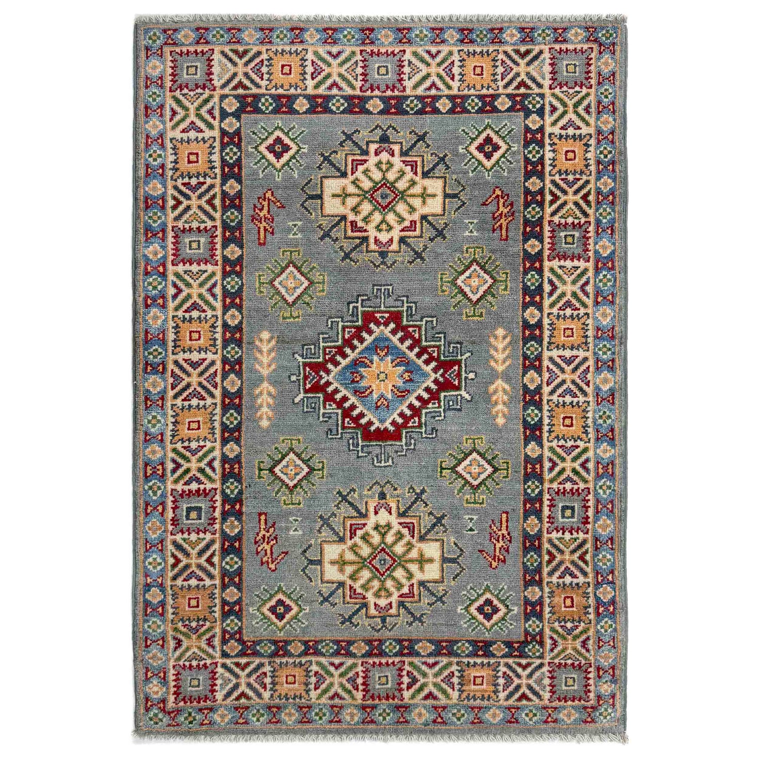 Oriental Kazak Rug 2' 7" x 3' 11" (ft) - No. R37488