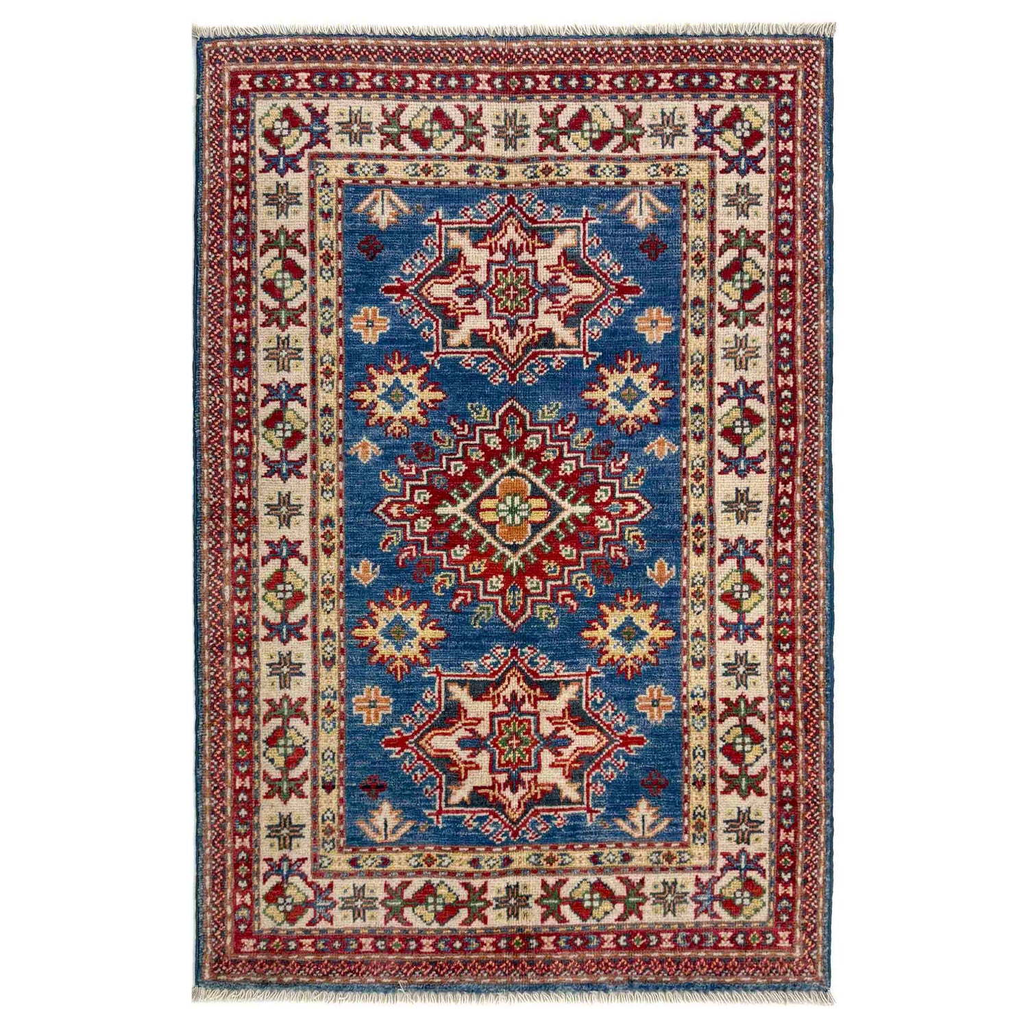Hand Knotted Kazak Rug 2' 7" x 4' 0" (ft) - No. R37491