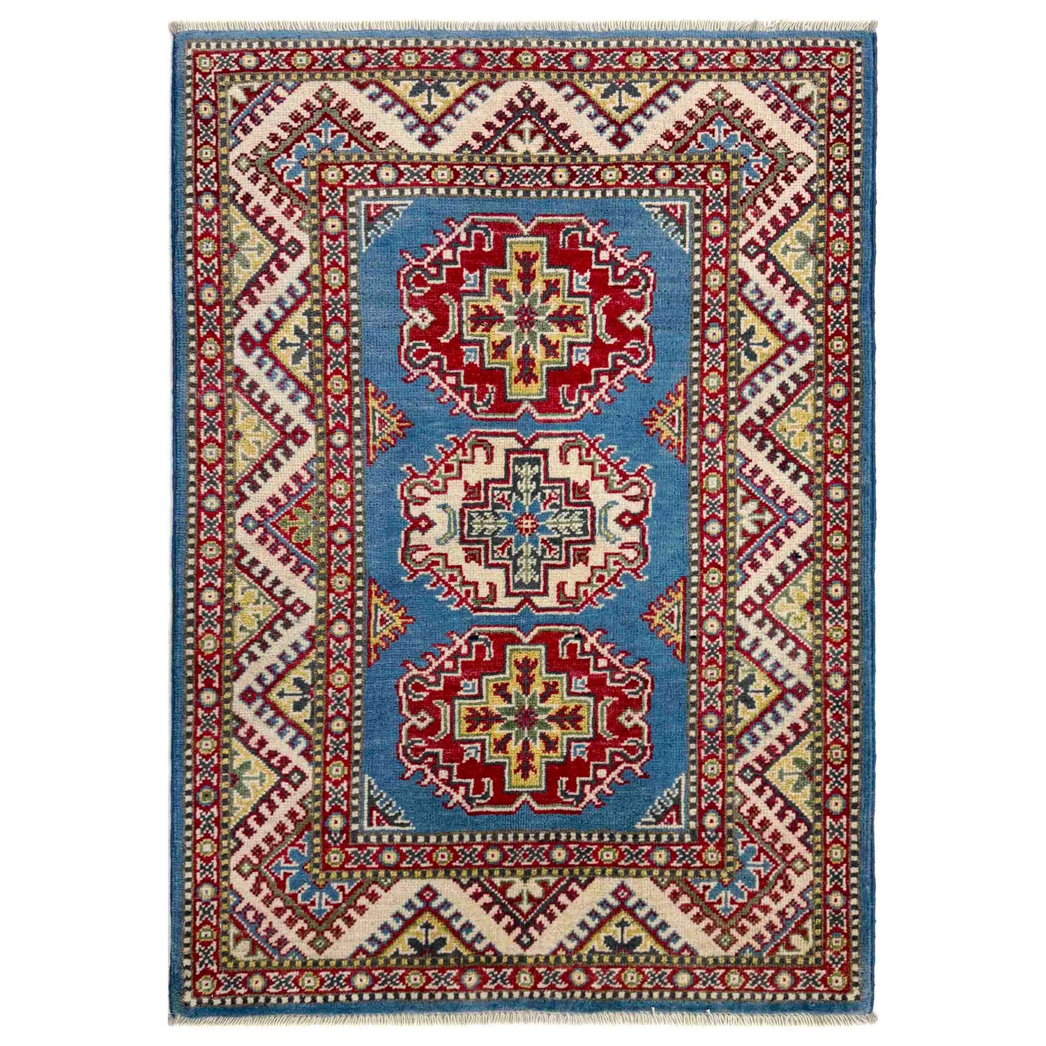 Hand Knotted Kazak Rug 2' 8" x 4' 1" (ft) - No. R37493
