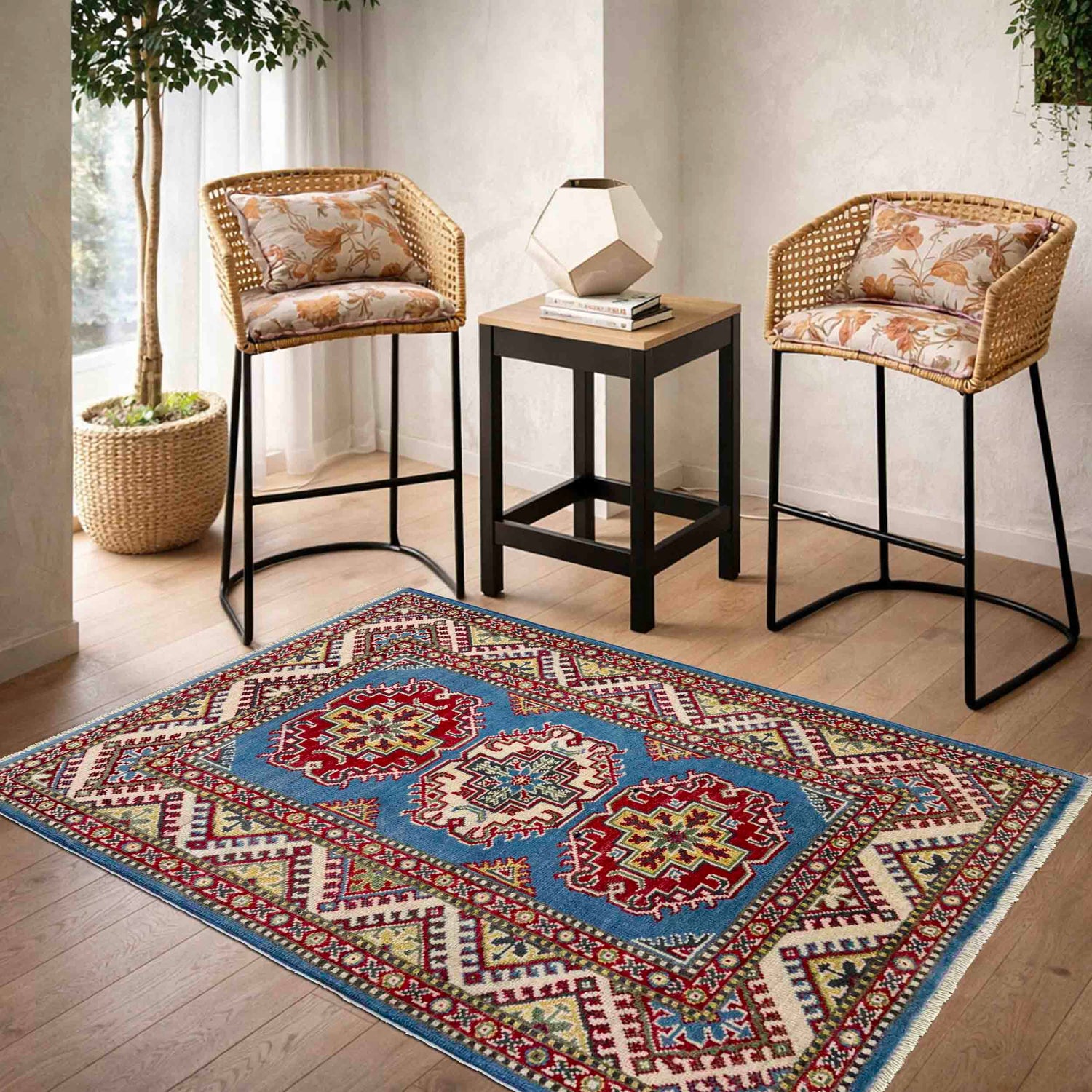 Hand Knotted Kazak Rug 2' 8" x 4' 1" (ft) - No. R37493