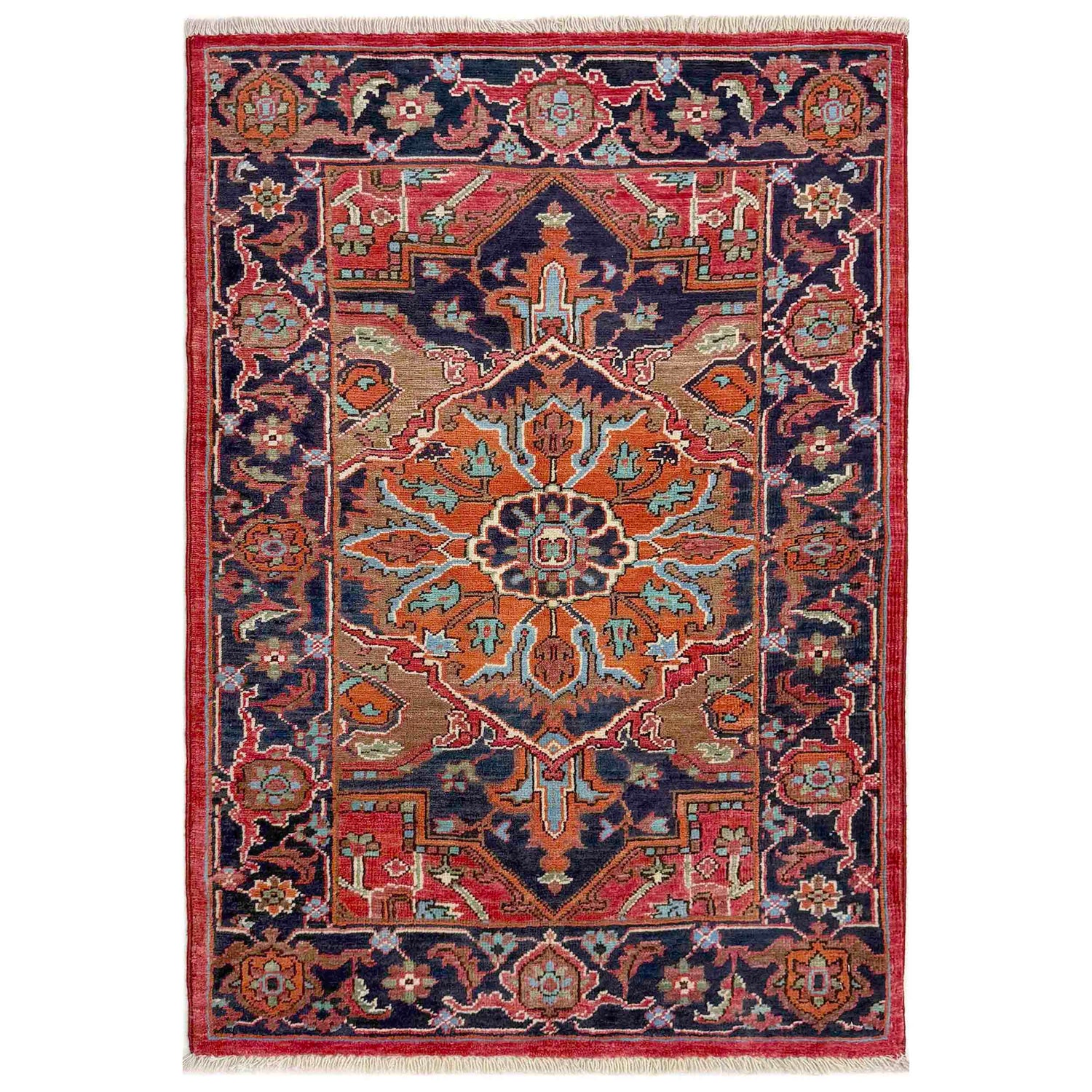 Hand Knotted Persian Design Heriz Rug 2' 7" x 4' 1" (ft) - No. R37497