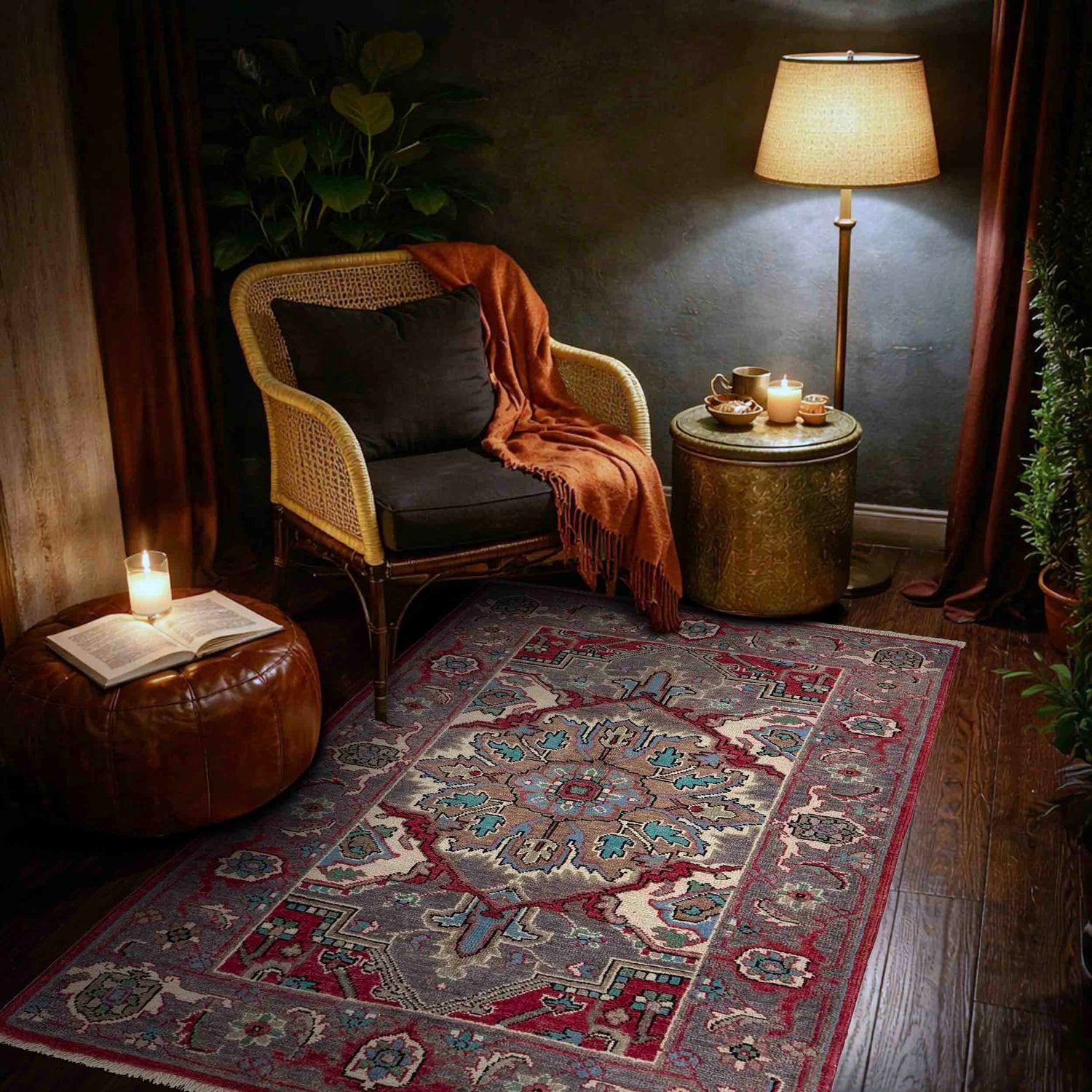 Handmade Persian Design Heriz Rug 2' 7" x 4' 2" (ft) - No. R37498