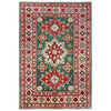 Hand Knotted Kazak Rug 3' 2" x 5' 1" (ft)- No. R37507