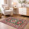 Hand Knotted Kazak Rug 3' 2" x 5' 1" (ft)- No. R37507