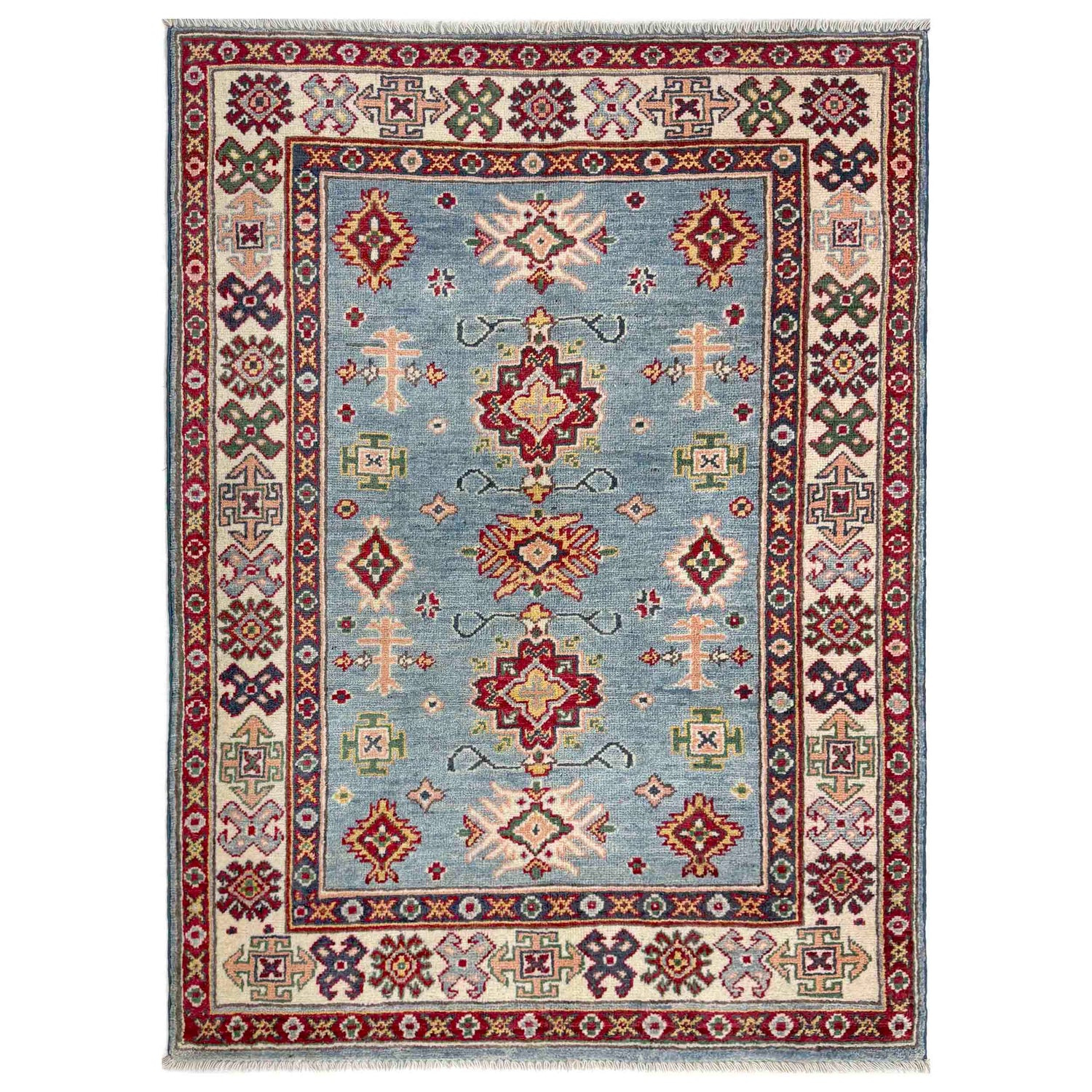 Oriental Kazak Rug 3' 3" x 4' 11" (ft)- No. R37508