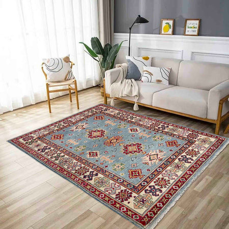 Oriental Kazak Rug 3' 3" x 4' 11" (ft)- No. R37508