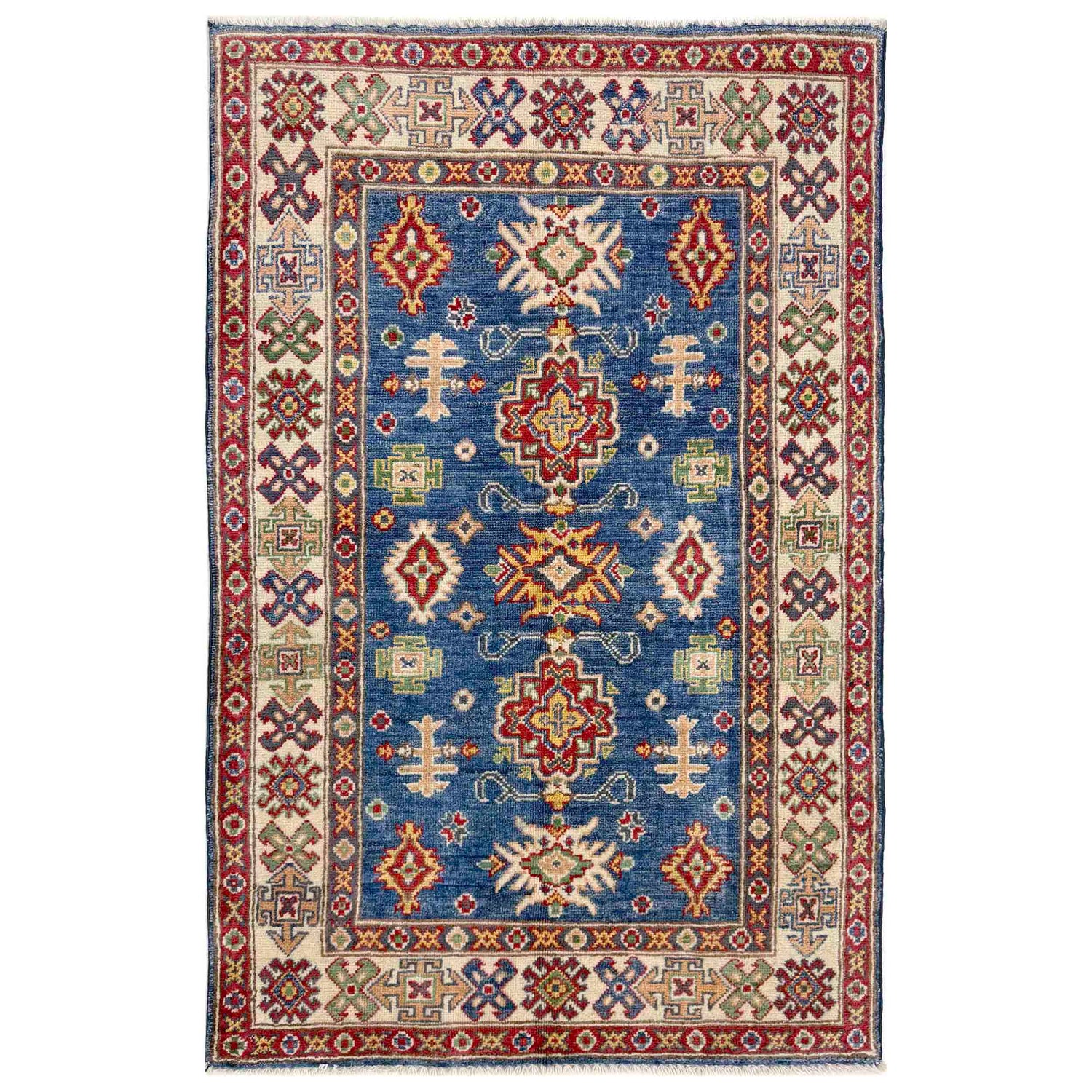 Hand Knotted Kazak Rug 2' 11" x 4' 9" (ft)- No. R37511