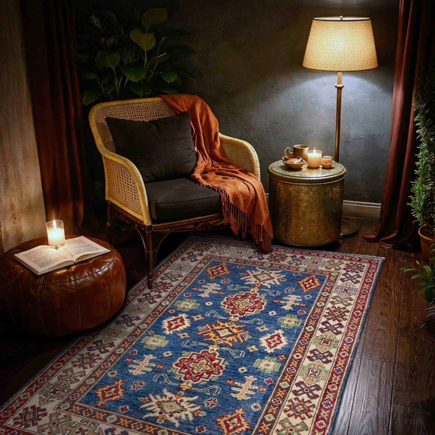 Hand Knotted Kazak Rug 2' 11" x 4' 9" (ft)- No. R37511