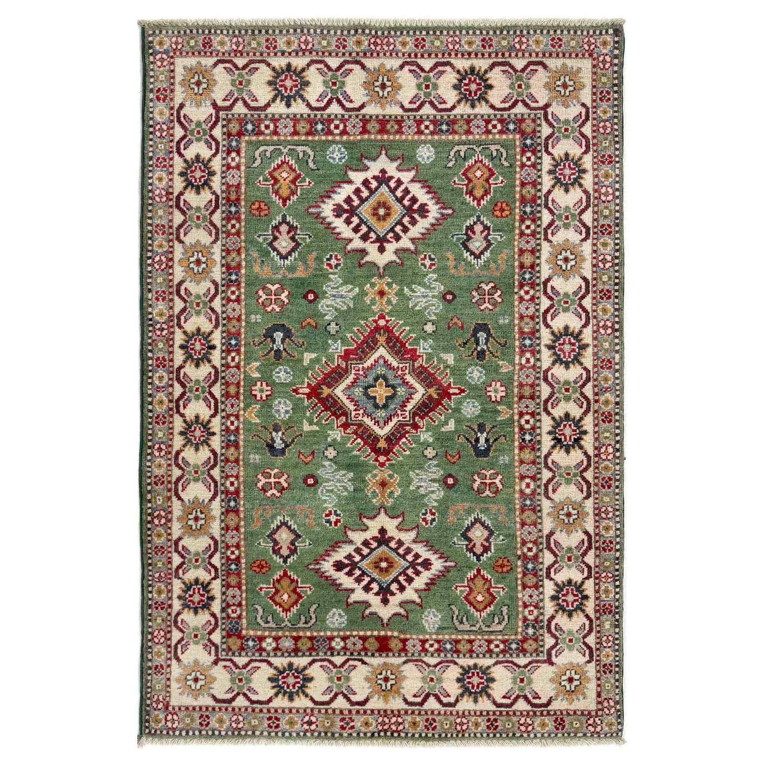 Oriental Kazak Rug 3' 3" x 4' 11" (ft)- No. R37513