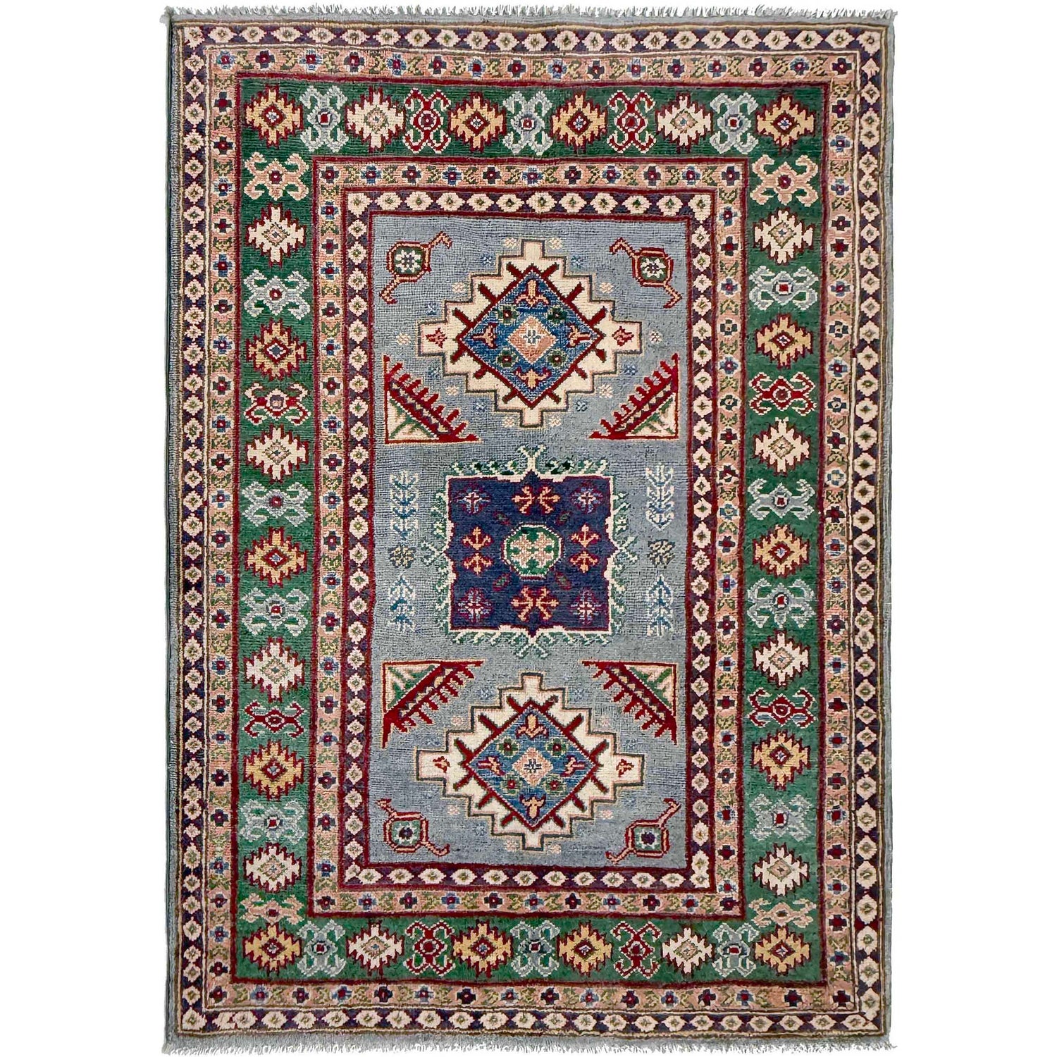 Oriental Kazak Rug 3' 2" x 4' 9" (ft)- No. R37514