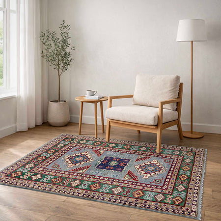 Oriental Kazak Rug 3' 2" x 4' 9" (ft)- No. R37514