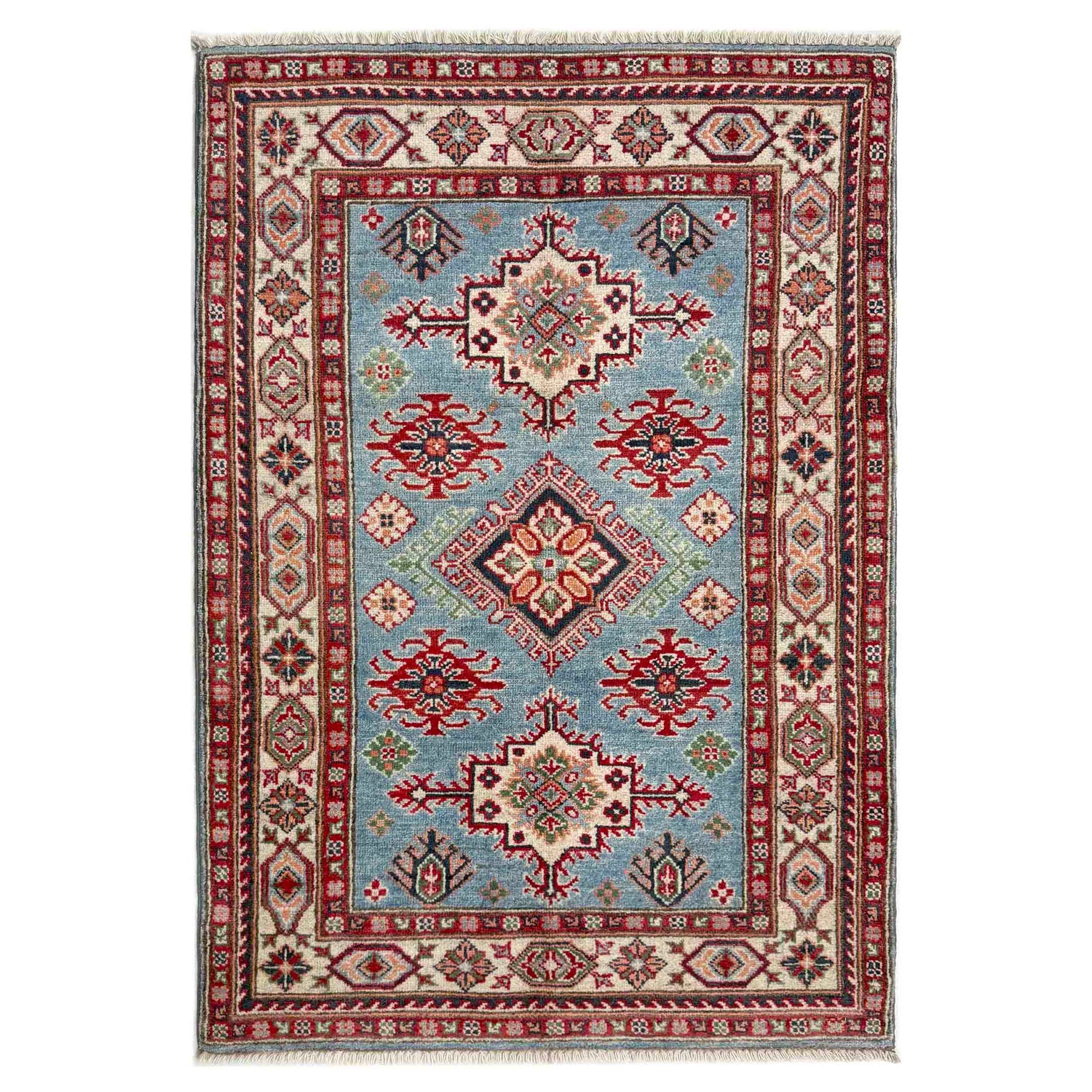 Hand Knotted Kazak Rug 3' 3" x 4' 11" (ft)- No. R37515