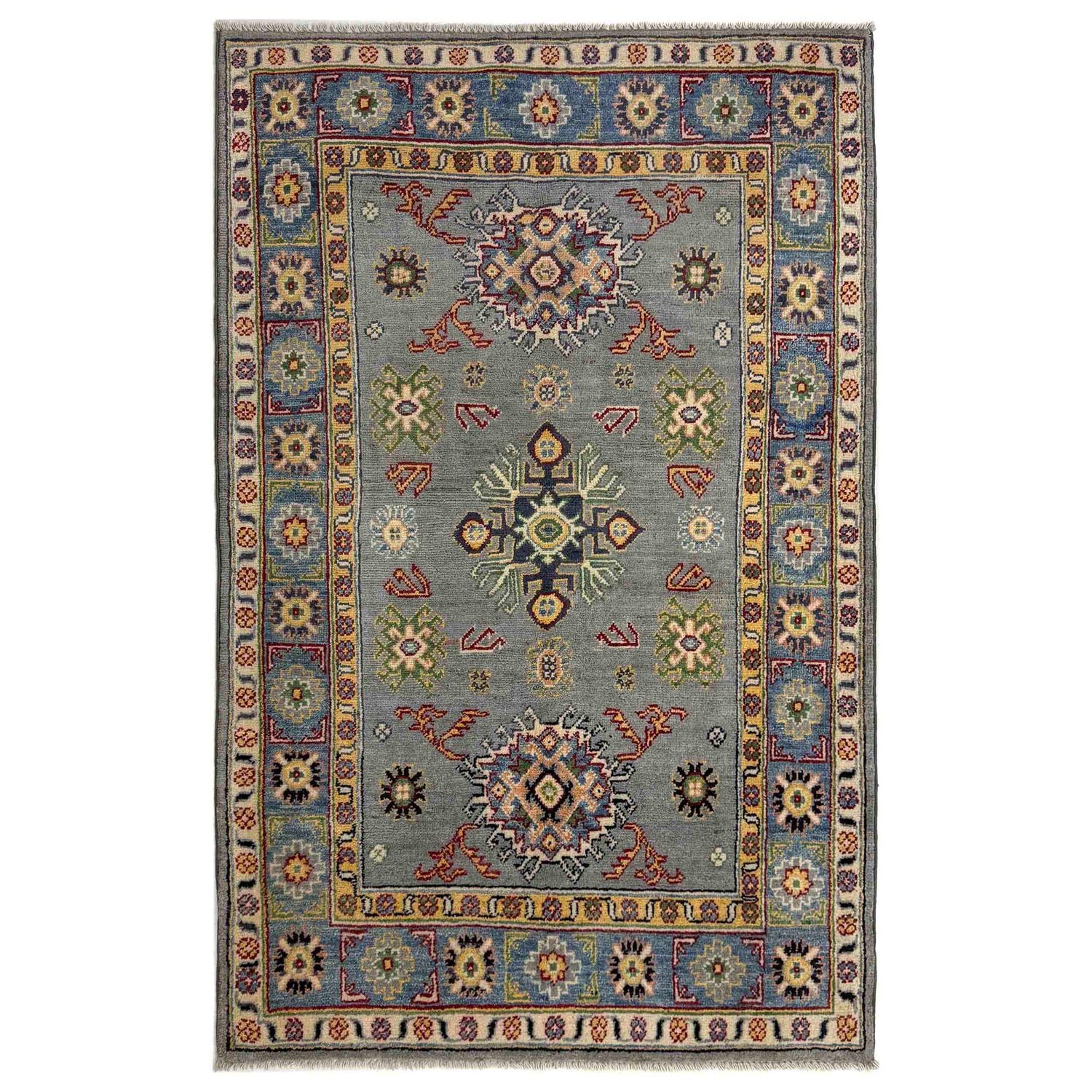 Oriental Kazak Rug 3' 2" x 5' 1" (ft)- No. R37518