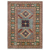 Grey Color Kazak Rug 3' 3" x 4' 9" (ft)- No. R37519
