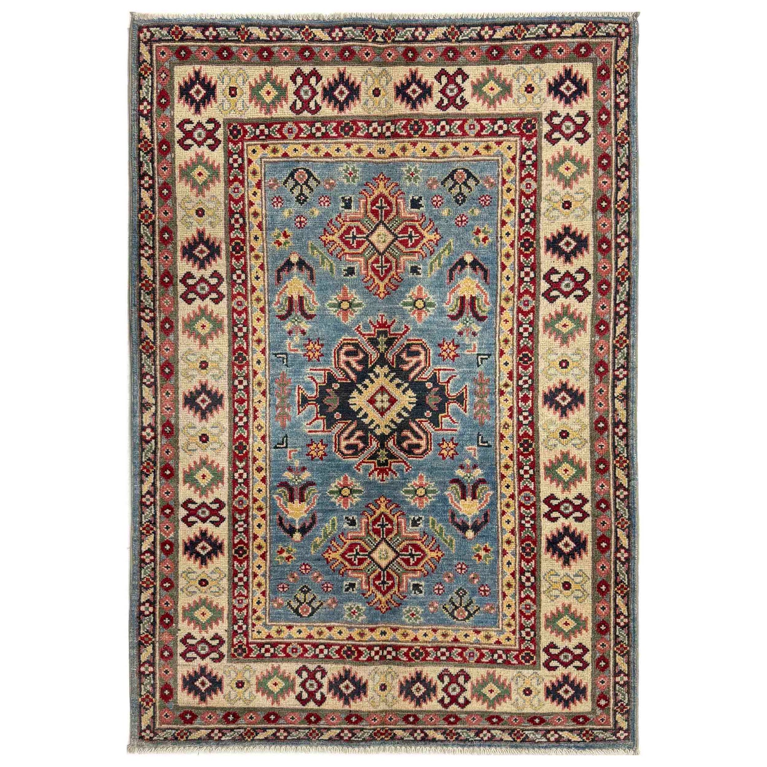 Hand Knotted Kazak Rug 3' 3" x 5' 1" (ft)- No. R37520