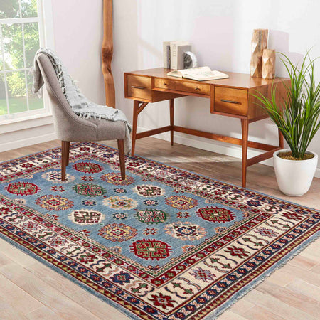 Oriental Kazak Rug 3' 5" x 5' 1" (ft)- No. R37521