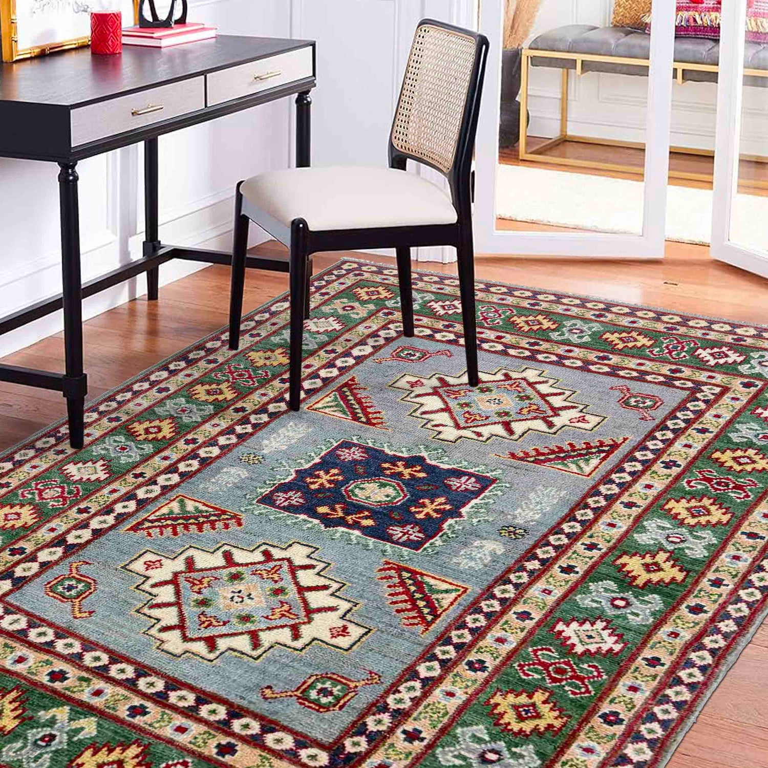 Oriental Kazak Rug 3' 2" x 5' 0" (ft)- No. R37522