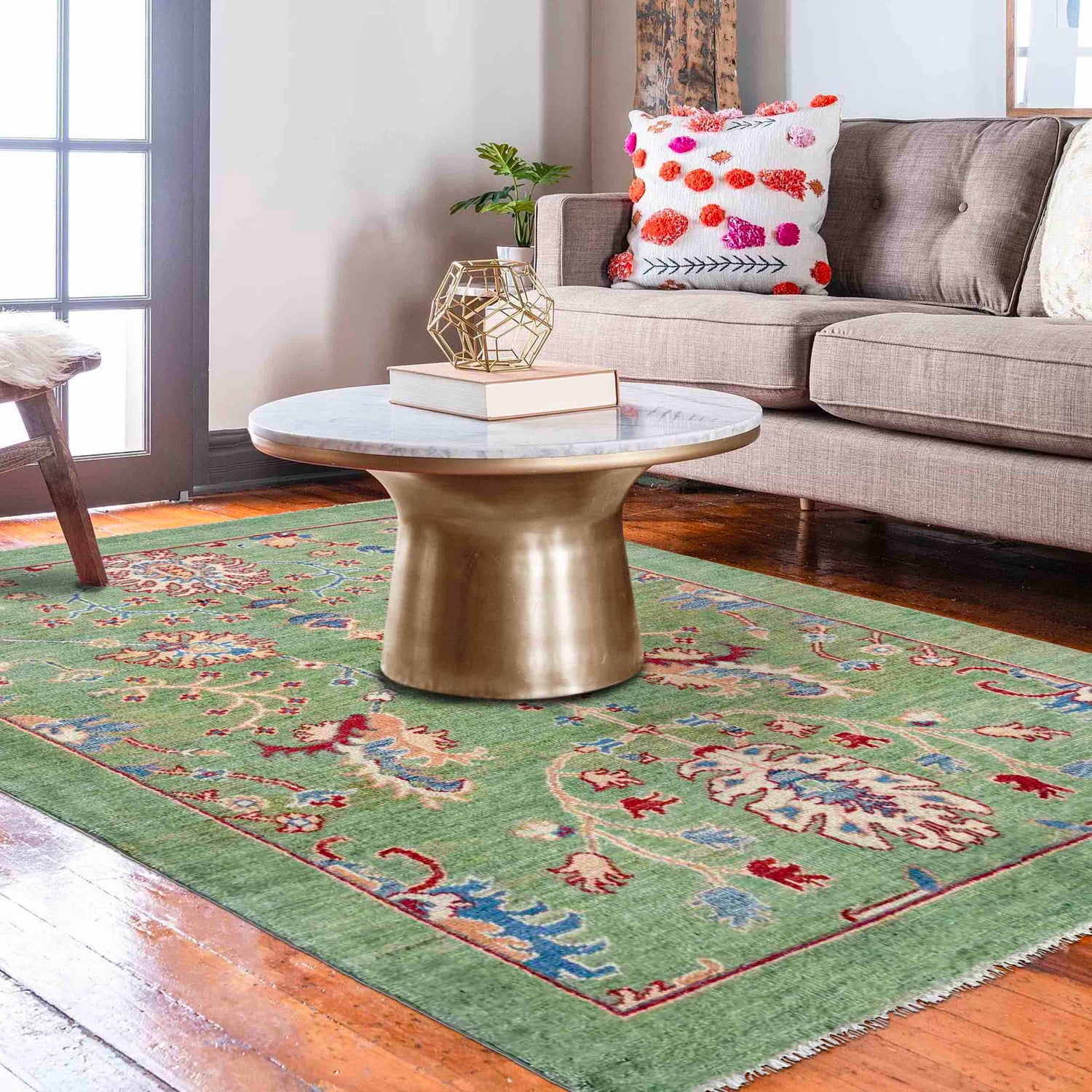 Oriental Sultani Carpet 3' 4" x 4' 10" (ft) - No. R37523