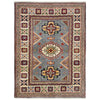 Grey Color Kazak Rug 3' 2" x 4' 5" (ft)- No. R37524