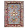 Hand Knotted Kazak Rug 3' 4" x 4' 11" (ft)- No. R37525